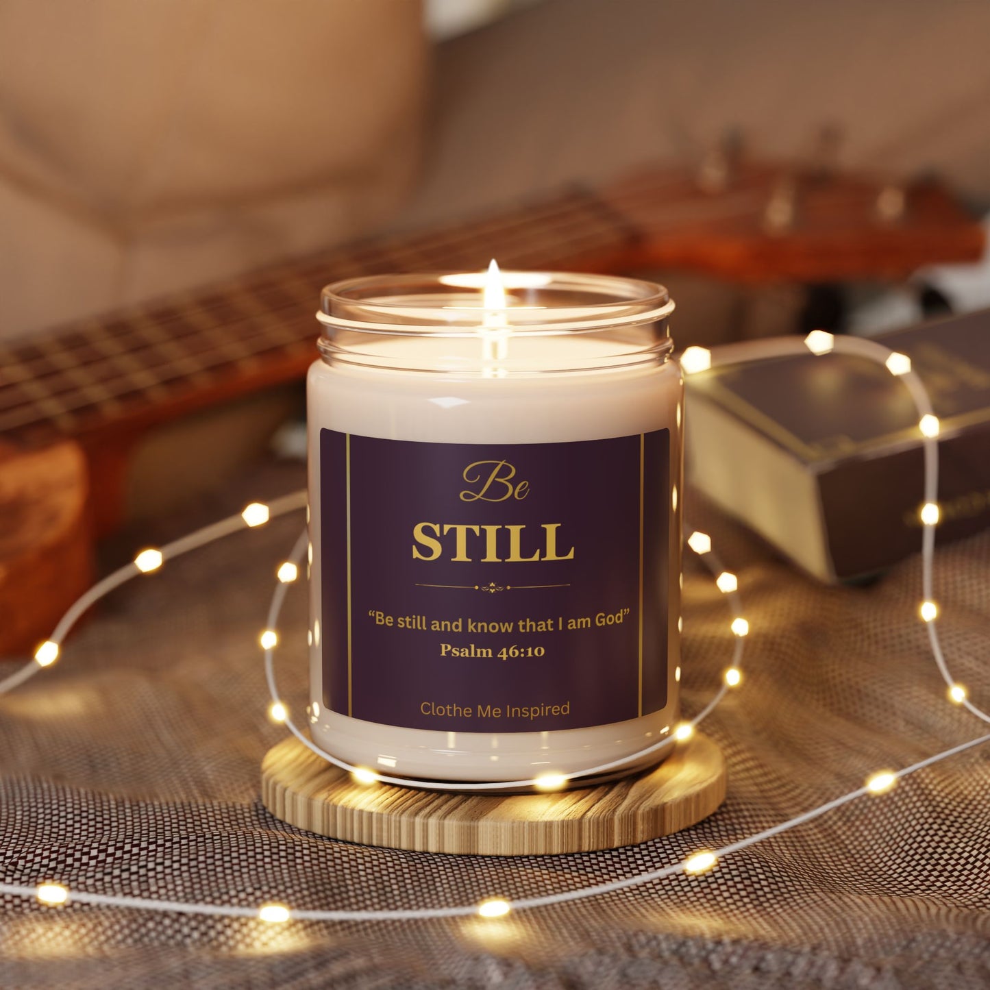 Be Still Candle — Soy Jar with Black Lid