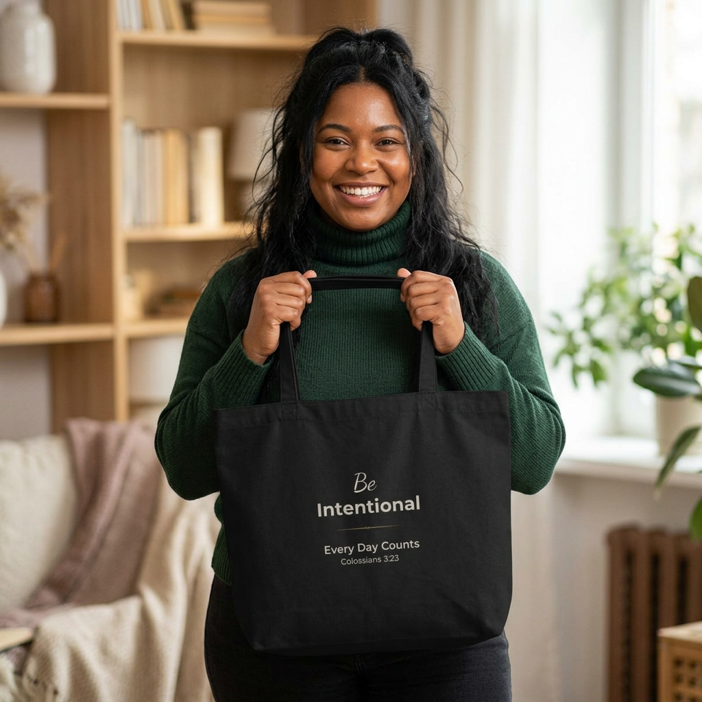 Be Intentional Large Eco Tote Bag