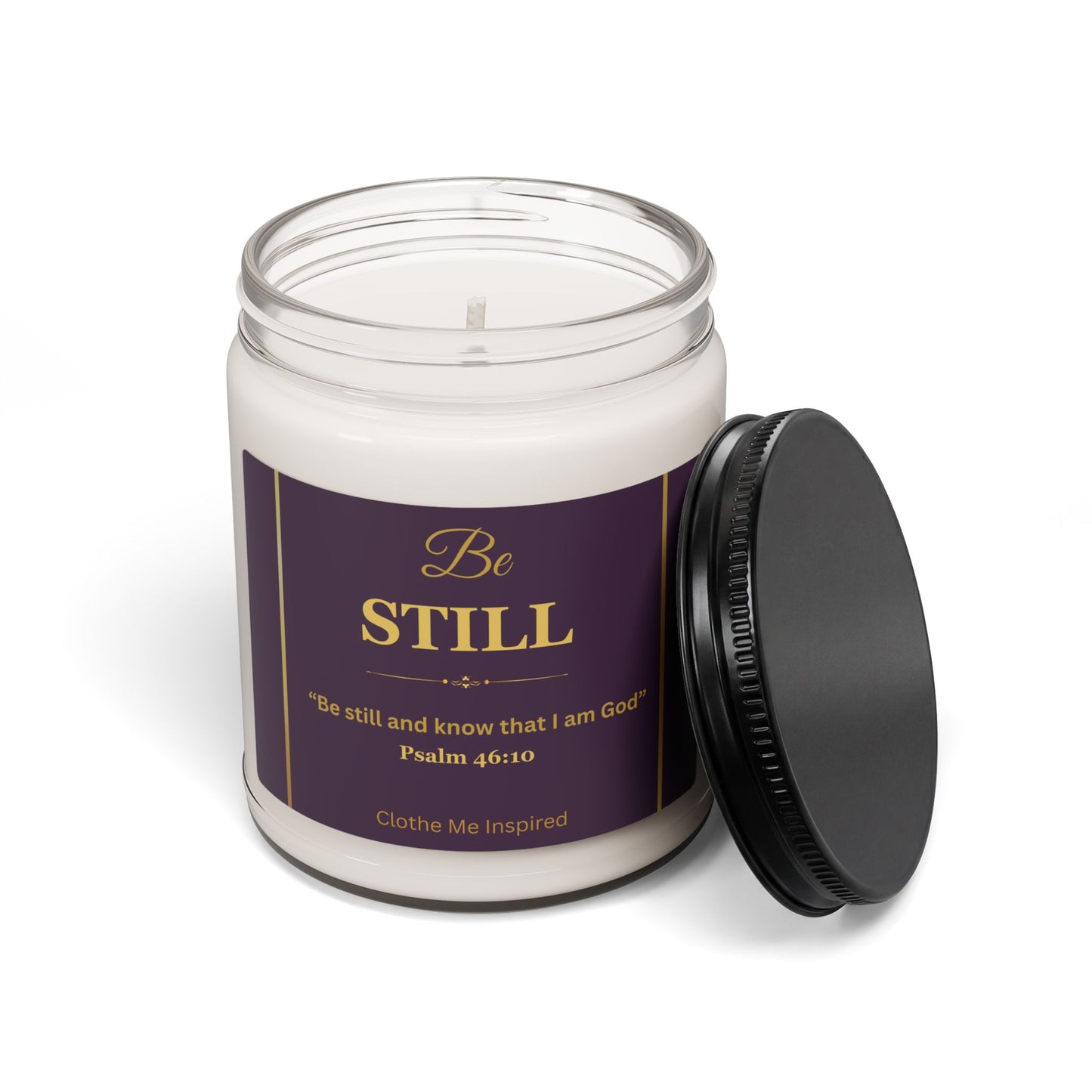 Be Still Candle — Soy Jar with Black Lid