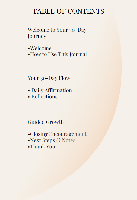 I Am Enough — Affirmation & Reflection Journal (30-Day Digital Journey)