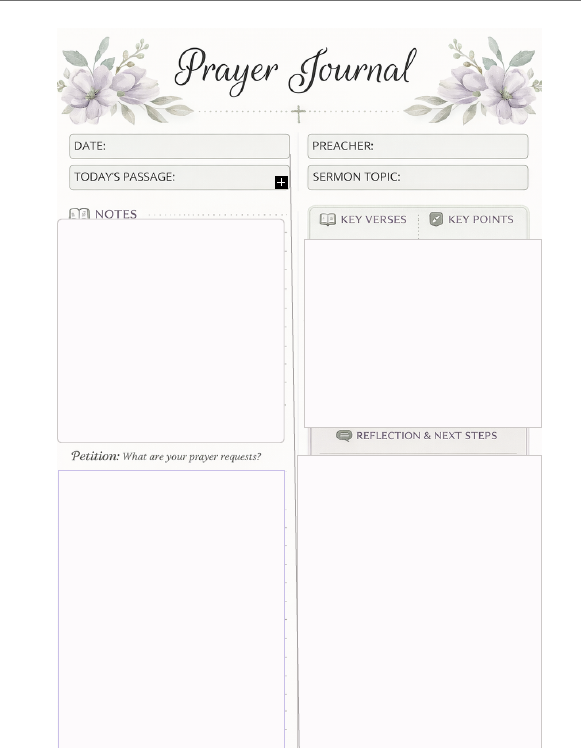 Clothe Me In Prayer Digital Journal