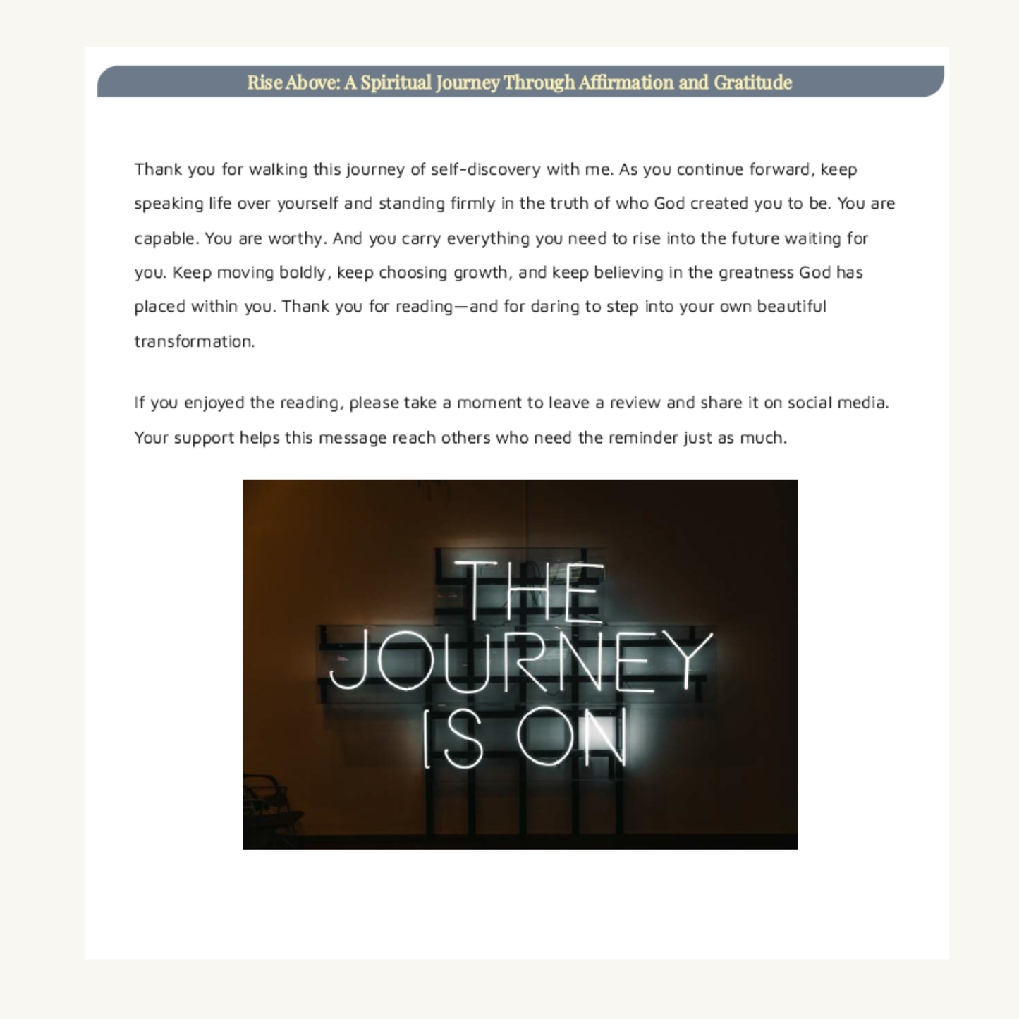 Rise Above — A Spiritual Journey Through Affirmation and Gratitude (Ebook)