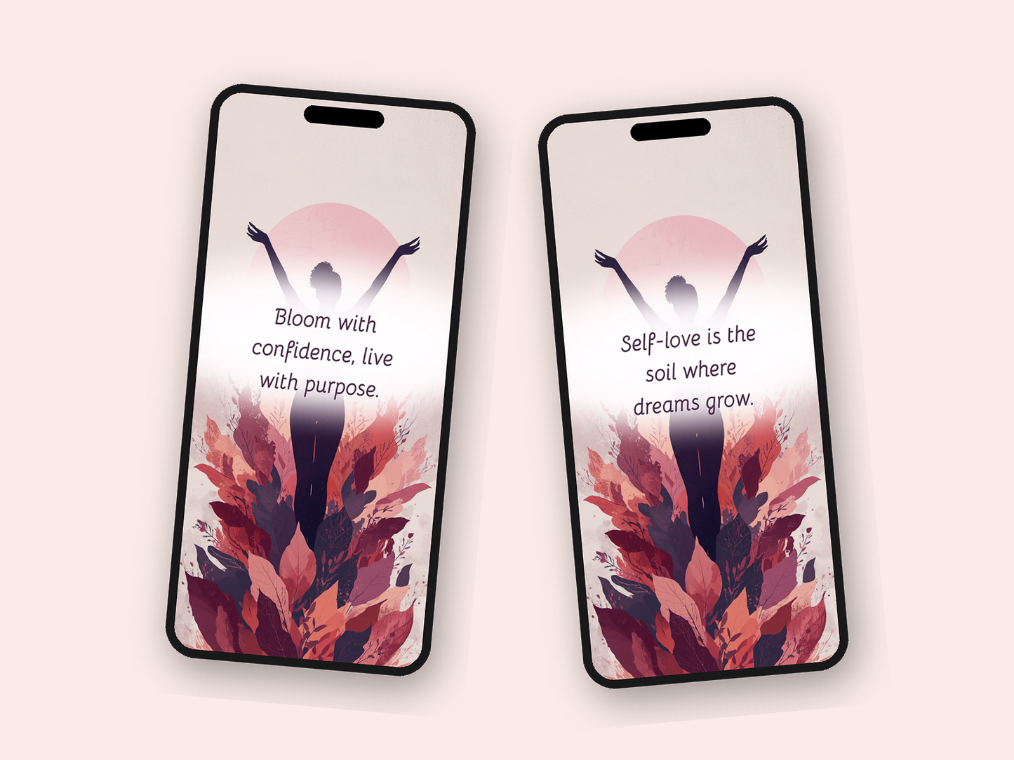 Blooming Confidence — Phone Wallpaper Collection (6 Digital Wallpapers)